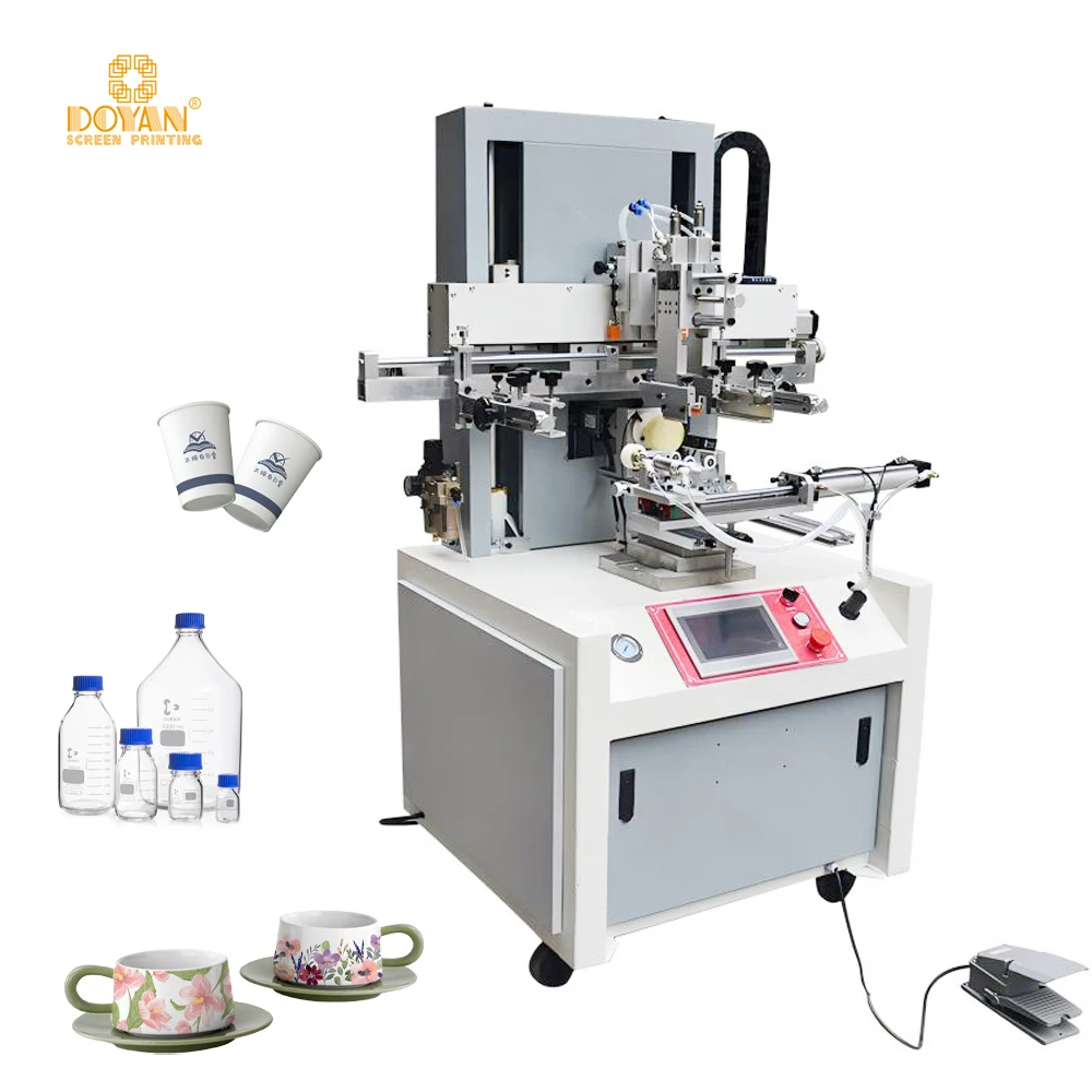 Doyan  cup printing new upgrade! Doyan multiple color paper cup screen printing machine for quick customization