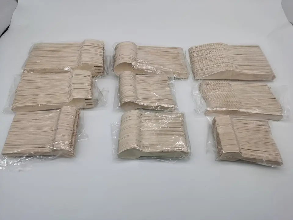 Xiang Teng 100% Natural Green Moq Low Tableware Factory Directly Supply Food  Disposable Wooden Cutlery