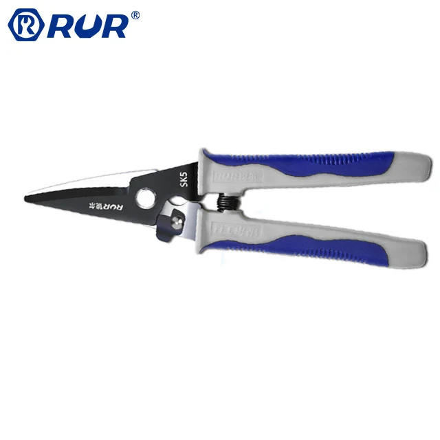 Tinman Snip Shear Scciors Ammonia Treatment Alloy steel straight cut tin snip cutter with handle Tin Snips