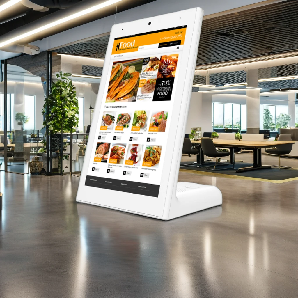 Android 10.1 Inch Touch Screen Display All-in-One L-Type Digital Signage Fitness Mirror for Restaurant Kiosks