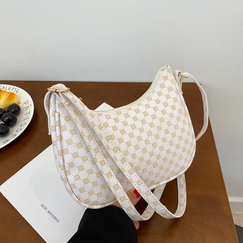 Simple Style Fashionable Ladies Sling Shoulder Bag Cute Pattern Pu Leather Handbags Flower Casual Crossbody Bag For Women