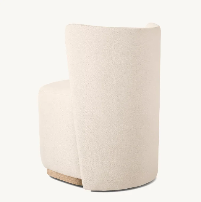 Hotel Modern Wooden Upholstered Fabric Solid Wood Dining Room Armless Chairs