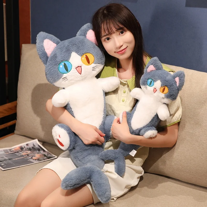 50-135 см Kawaii трансформируемая Синяя Акула Кот плюшевые игрушки