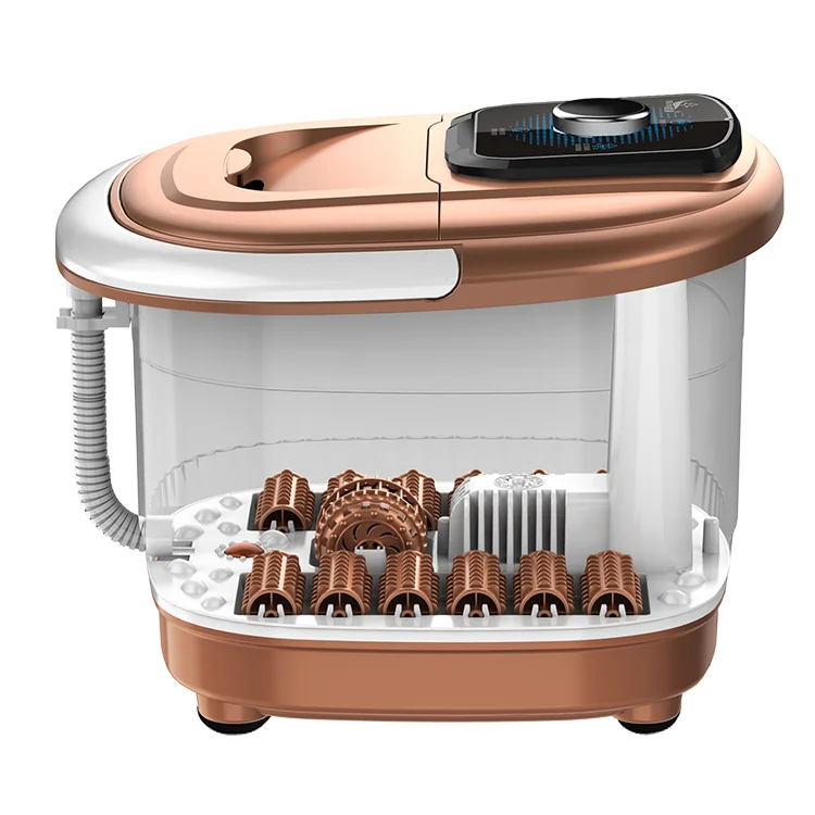 Custom wholesale disinfection 12 self-service roller  heated foot spa bath massager