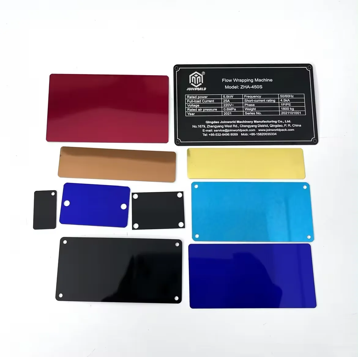 Laser engraving special aluminum black paint surface blank label machine nameplate customization aluminum