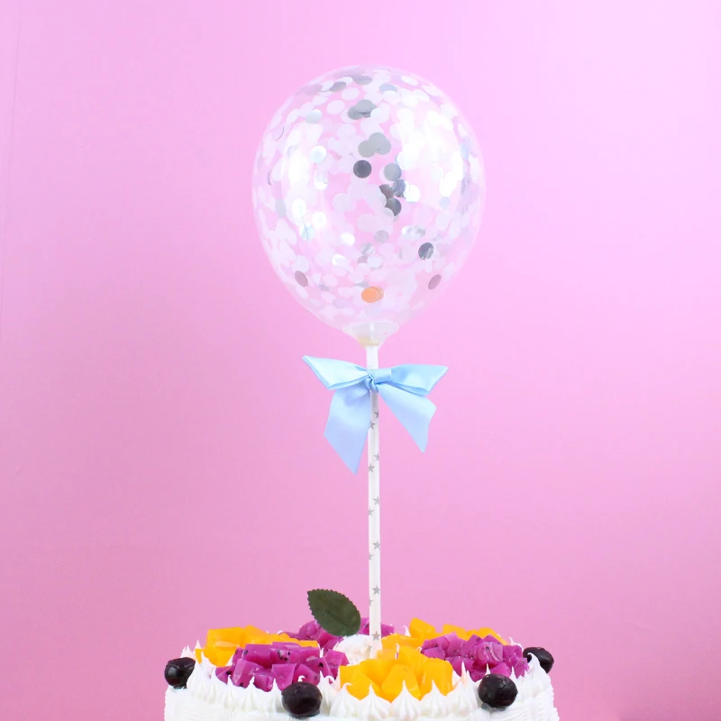 Hot selling golden silver pink confetti balloons, cake decorative sequins, transparent balloons