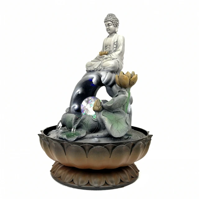 Home decoration indoor rain statue water fountain small sculpture for home table top