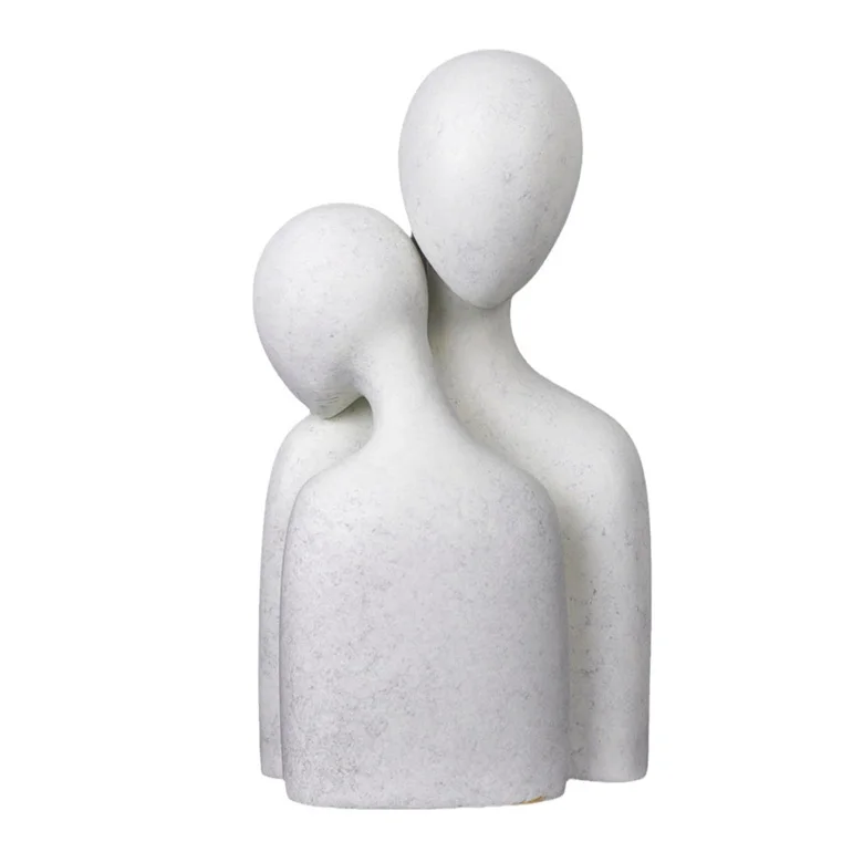 Set 2 Simple Human Half body Statue Home Decor Couple Statue Resin Human Sculpture