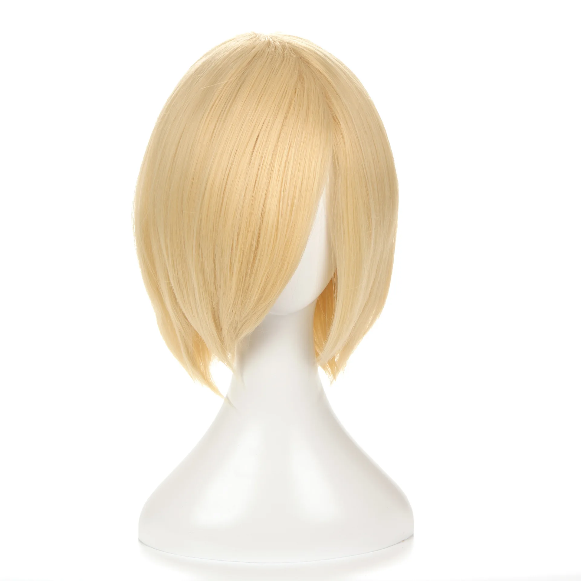 Wholesale Short Straight Black Butler Wig Cosplay Blonde Hair Peluca Synthetic Anime Heat Resistant Bob Wig