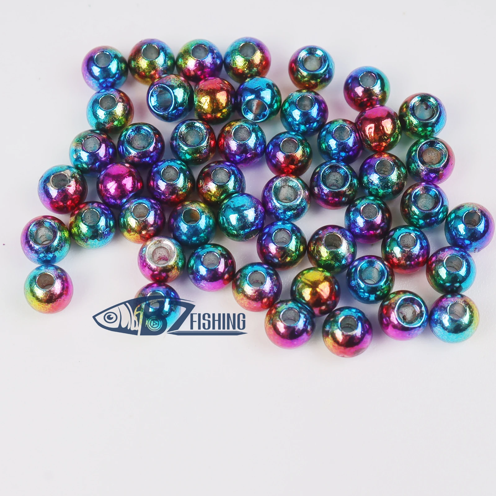 Fishing Accessories Fly Fishing 50pcs / lot Fly Tying Beads Fly Fishing Nymph Head Ball Beads Gold Silver Copper Beads