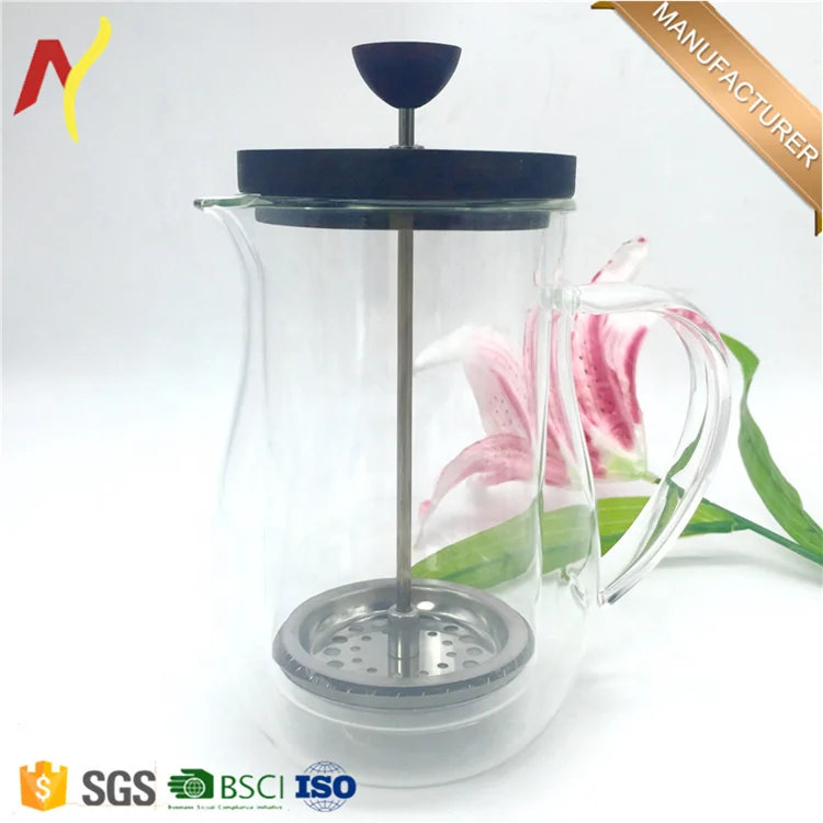 Wholesale (20 oz) Double-Walled Borosilicate Glass Coffee and Tea French Press with Lid