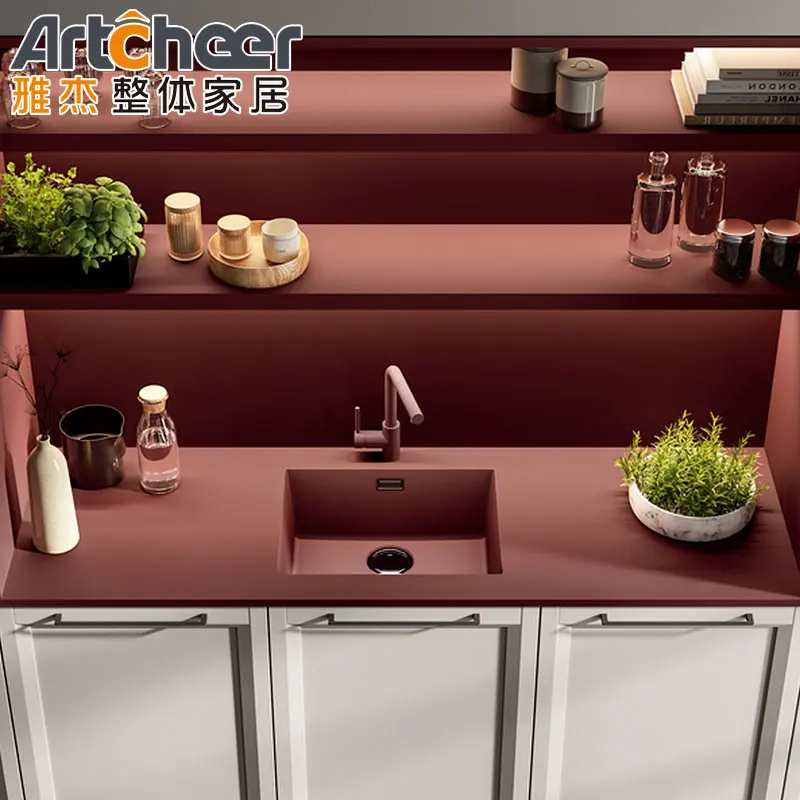 Modern Designs High End Affordable Custom Furniture Used Small Full White L Shaped Melamine Kitchen Cabinets From China