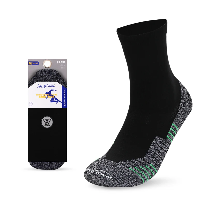sweat-absorbent crew anti-slip socks outdoor sports elite basketball socks men