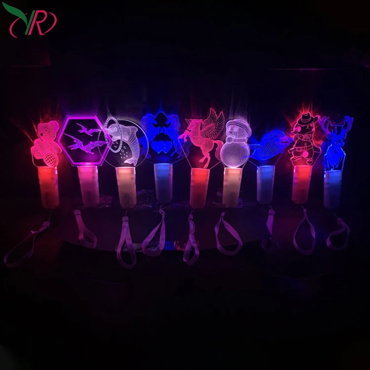 Super Bright Concert Fashion Show Light Stick Party Festivals Big Star Heart Shape Led Stick Led Stick Movement Detector