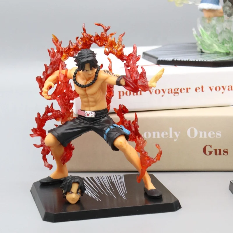 DIHAO Hot Anime Ornaments Fire Fist Luffy Ace Demon Slash Zoro Demon Wind Leg Sanji Anime Action Figures