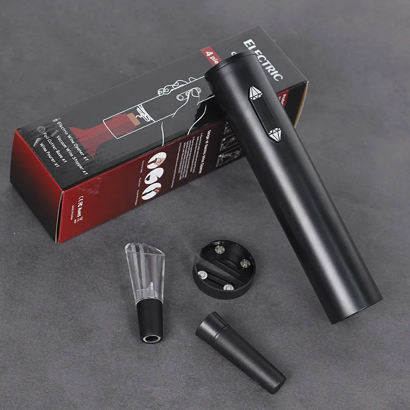 Private label Battery Operated Corkscrew Wine Bottle Openers electric wine bottle opener with foil cutter for gifts