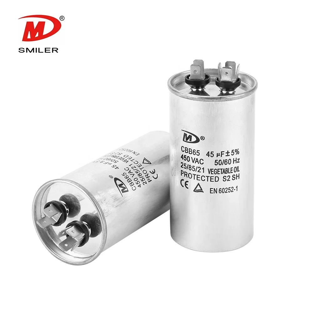Air conditioner Motor Run Capacitor 25uf 30uf 35uf 40uf 45uf 50uf 55uf 60uf 70uf Diameter 50mm CBB65