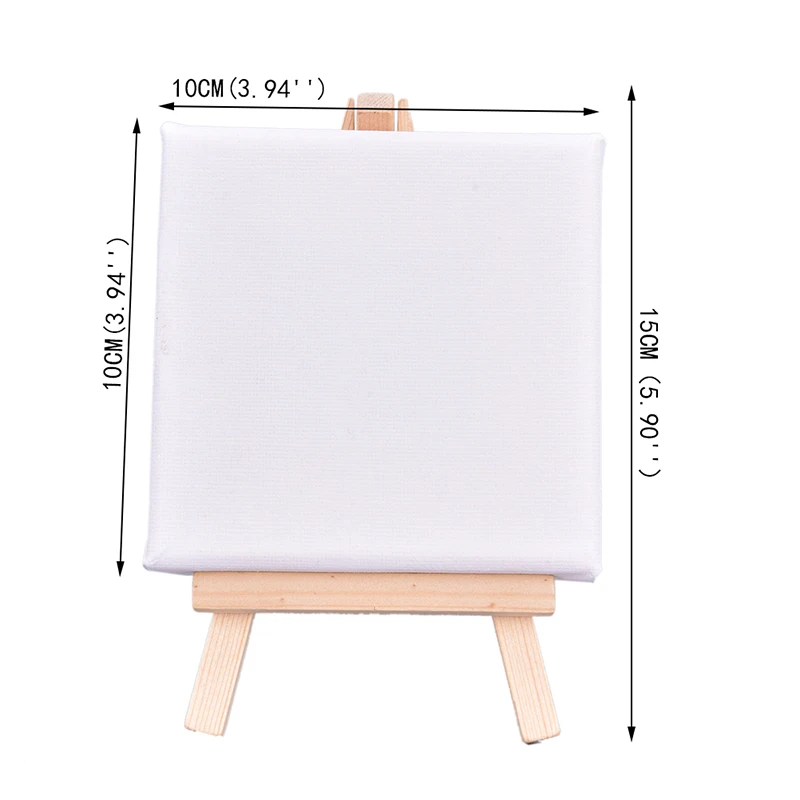 1 Set Mini Blank Canvas For Painting Acrylic Paint With Quality Easel Art Supplies For Painting Artist Stationery Kids Gifts