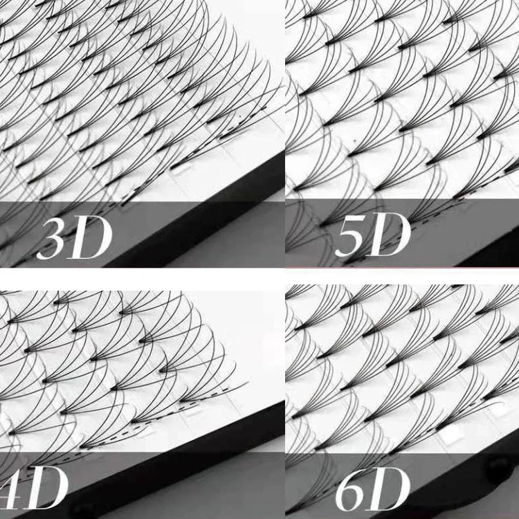 Hot Melt Volume Lashes 10D Individual Lashes Knot Free Heat Bonded Rapid Flare Cluster Eyelashes Extension