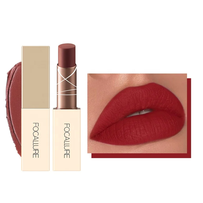 FOCALLURE Factory Manufacturers 2019 Make Up Products Luxury Metal Packaging Beautiful Color Pigmented Lipsticks Pen Matte