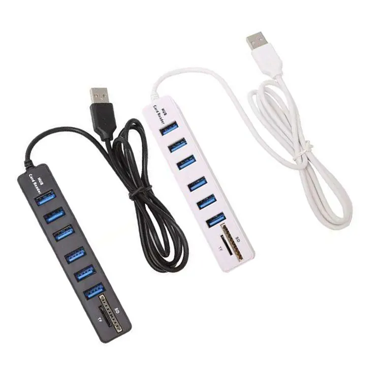 New HUB Hub 2.0 Docking Station 6 Port Supports USB / Type-C Interface File Card Reader Files