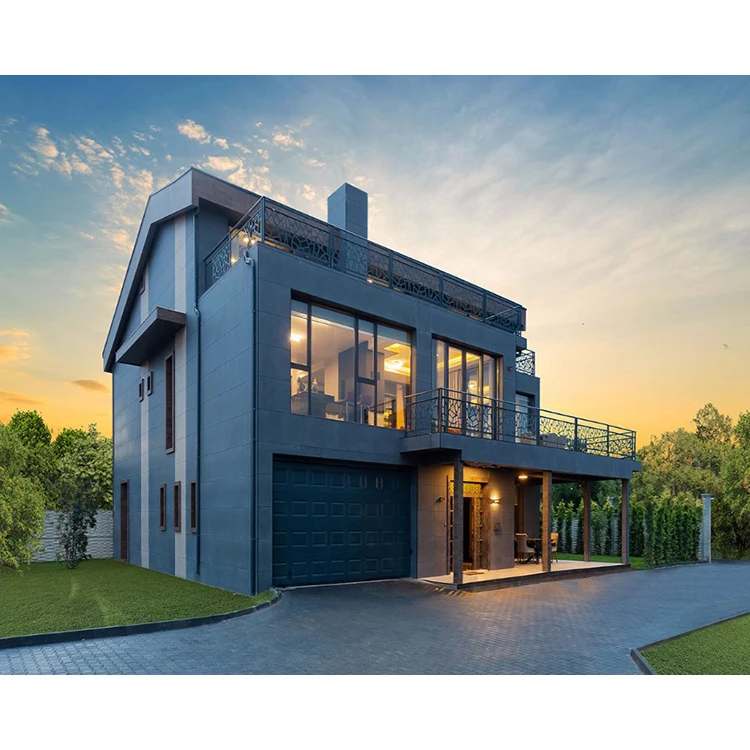 Prefabricated light steel structure frame home sandwich panel luxury villa house