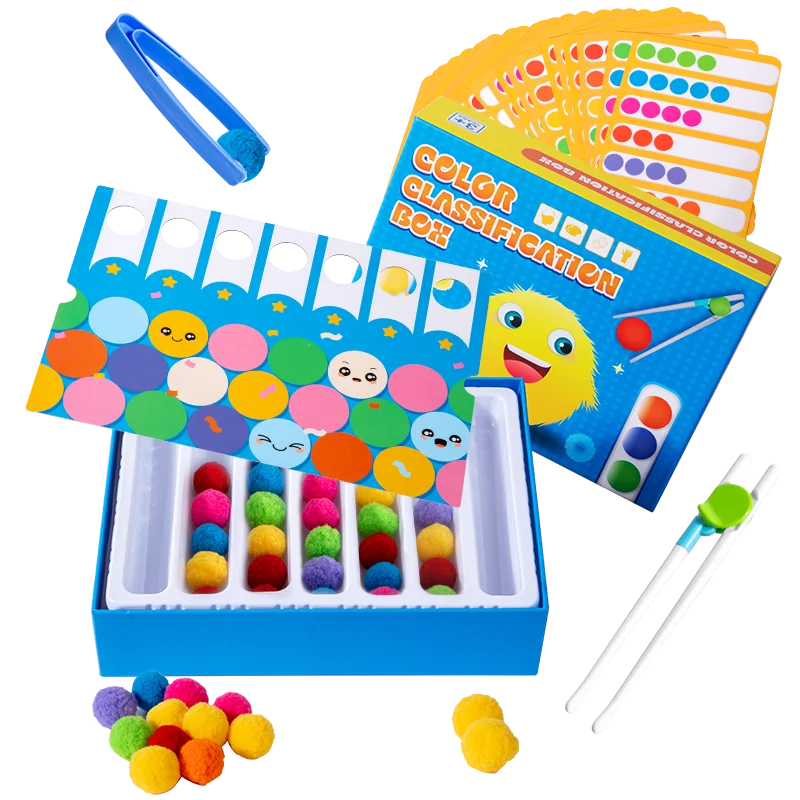 Hair Ball Color Classification Multi-person Interaction Improves Cognitive Ability Education Toy Learning Toys For Kids