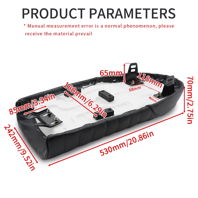 Factory Selling Price Modified Parts Waterproof Universal Retro Motorcycle Seat Cover Motorbike Seat for Honda 125