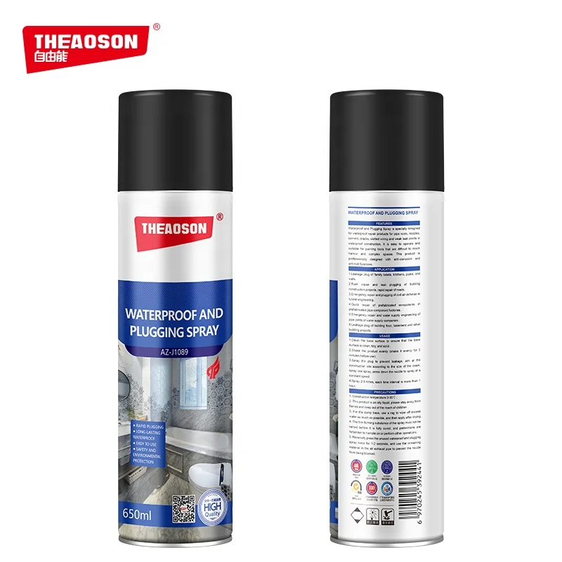 THEAOSON 450ml Upgraded Waterproof Seal Leak Repair & Sealant Spray for Bathroom Tile Waterproof Coating Exterior Wall Roof
