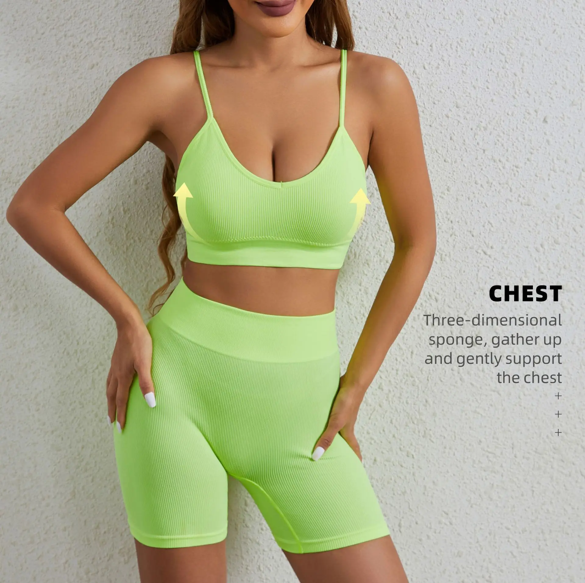 Underwear for women without steel rings, gathering bra backless sexy beautiful back sports comfortable vest bra set