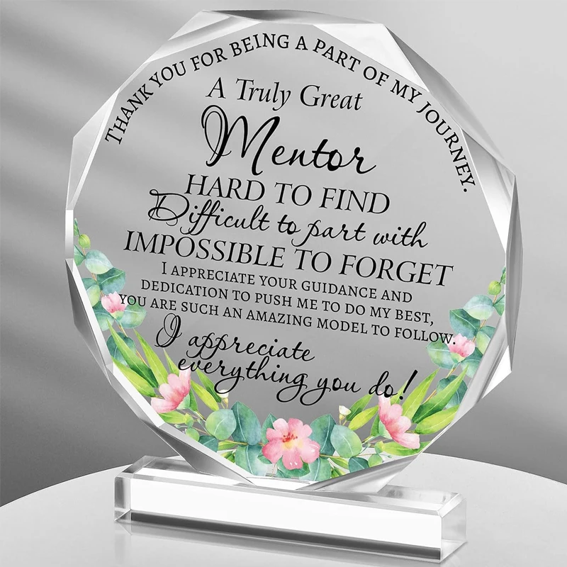 Custom Birthday Gifl Acrylic Bock Desk Plaque Teacher Sublimation Blanks Sign Plaque Clear Acrylic Photo Plaque