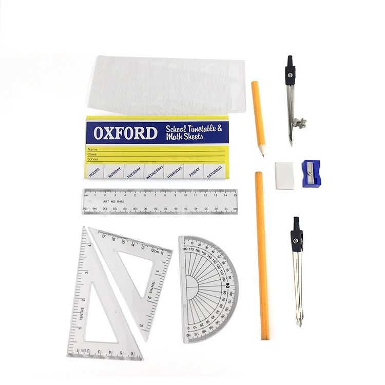 Factory wholesale metal 13pcs helix oxford mathematical set