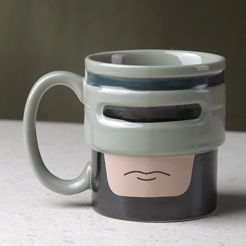 Masked Combat Police Coffee Mug Cartoon Anime Drinks Milk Breakfast Tableware Cups Creative Iron Man Mugs Hot Selling Ceramic