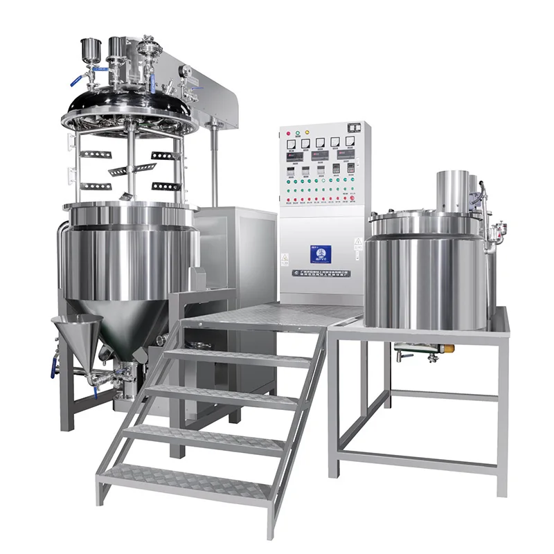 Mayonnaise condensed milk vacuum emulsify mixer machine heating homogenizer equipment