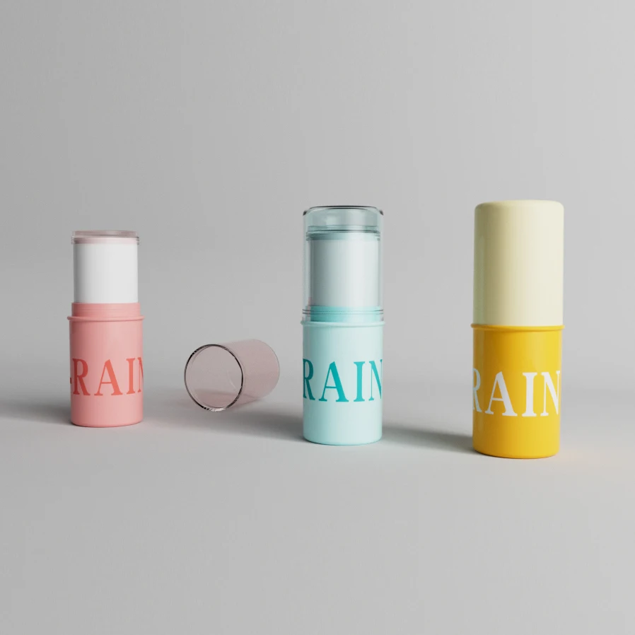 8g/15g round twist up cosmetic empty deodorant stick container packaging bottle