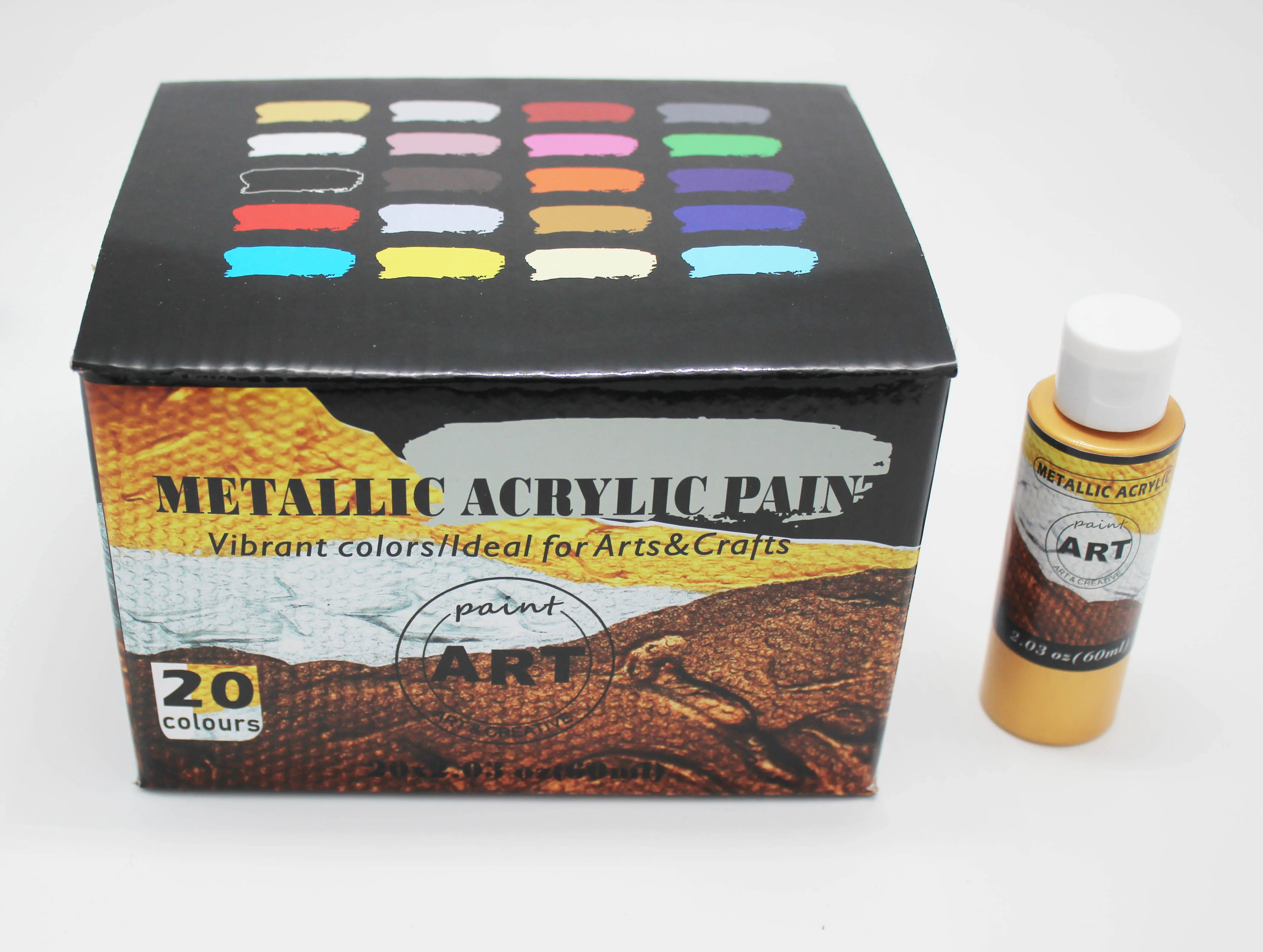Promotional Price Customized Color Glitter Gold Metallic Acrylic Paint Acrylic Pouring Painting