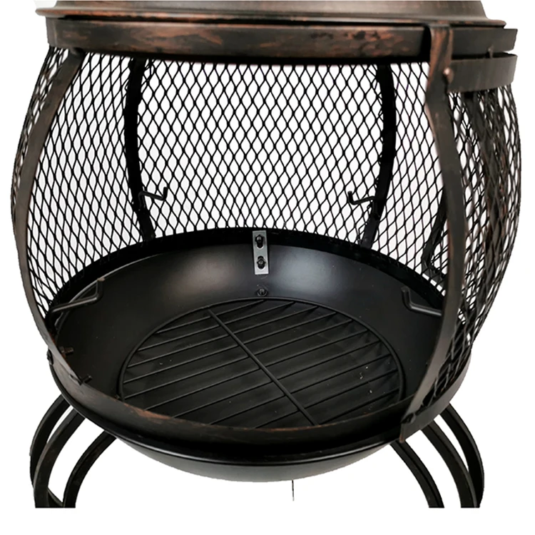 Surprise Price Heater wood burning vertical mini Chiminea portable backyard metal fire pit for Outdoor