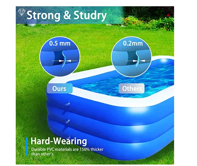 Inflatable pool,blow up pool Raft Bed Boat for Swimming Festivals Perfect,Beach ,Travel for kids