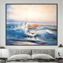 New Home Decoration Wall Art Seascape Diy Painting By Numbers Handpainted Seascape Oil Painting