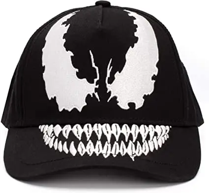 Venom Cap for Men Adults Embroidered One Size Movie Black Snapback Villain Baseball Hat Gift