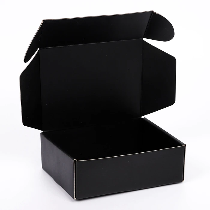 Wholesale Mailer Box Corrugated Matte Black Shipping Box Custom Printing Packaging Shoe Box With Logo