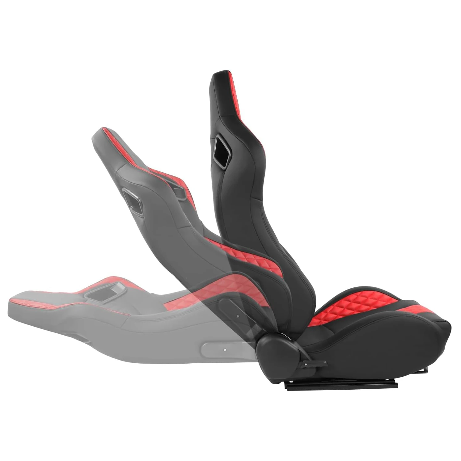 JIABEIR 9014 Red Universal Leather Bucket Car Interior Accessories Sports Race Modified Driving Racing Seats