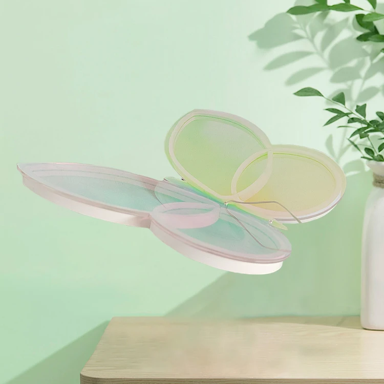 Office shop hanging acrylic rainbow butterfly lights Shopping mall center hanging colored butterfly lights props