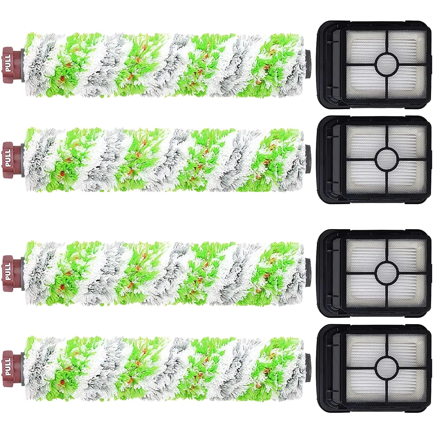 For CrossWave Pet Pro 2306A CrossWave 1785 Series Replacement Parts 4 Pack 2460 Pet Cleaner Brush +4 Pack 1866 Vacuum Filters