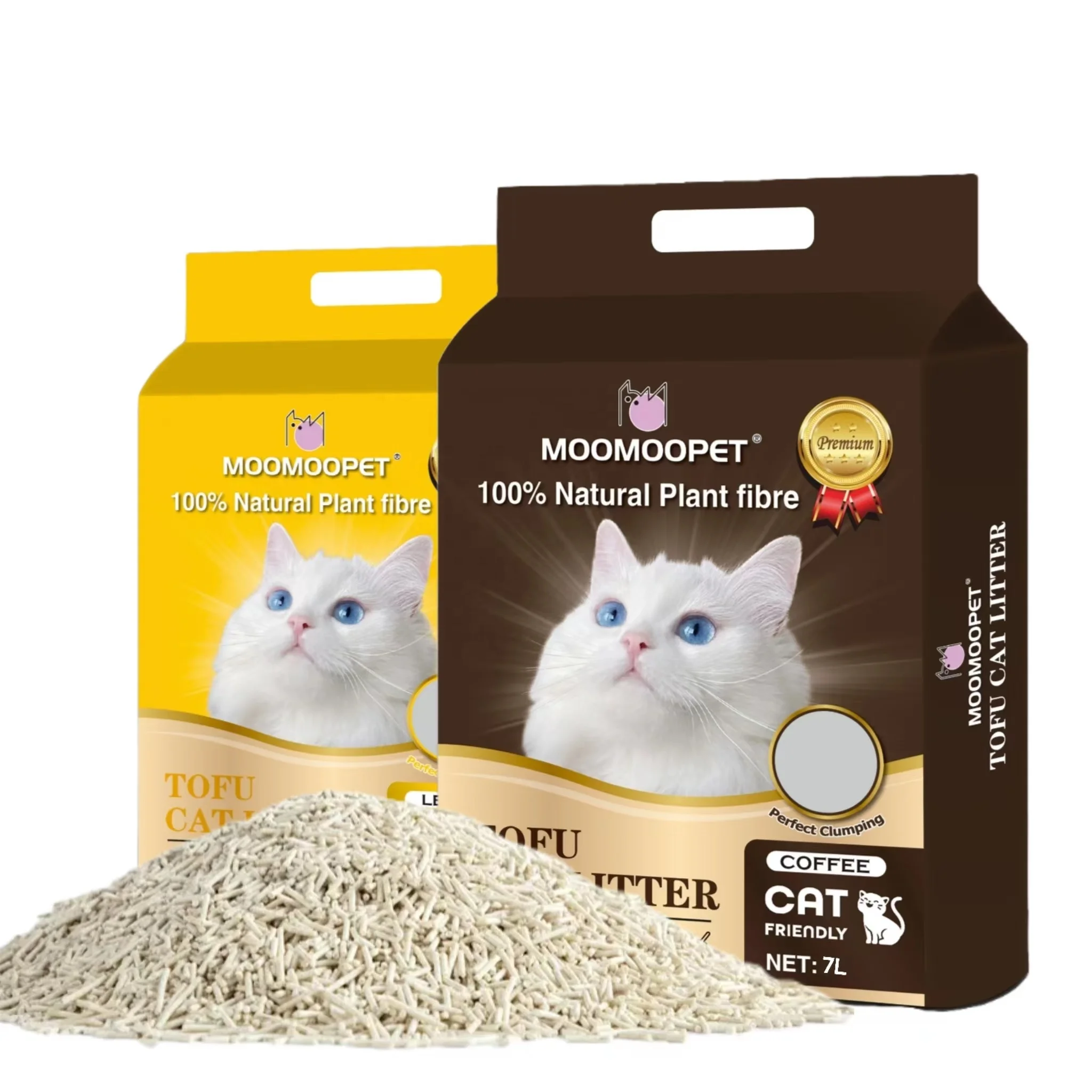 100% Natural Plant Tofu Cat Litter Custom Flavors Cat Filter Arena Para Gatos Quickly Clumping Flushable Tofu Cat Litter 10L