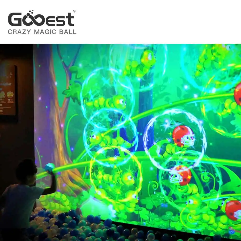 ball pool game and  throw ball kids games interactive wall  for family entertainment center