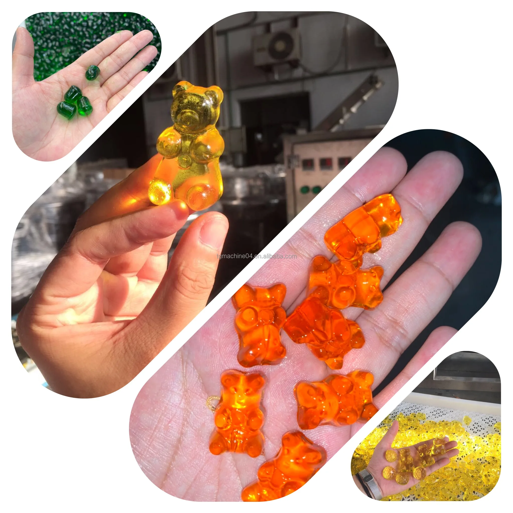 After-sales Service Provided halal bear gummy making machine vitamin fruit bear shaped gummy making machine