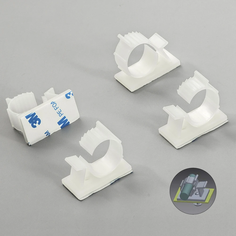 Plastic Nylon Reusable Self Adhesive Backed Adjustable Cable Management Drop Wire Holder Cable Clips Clamps
