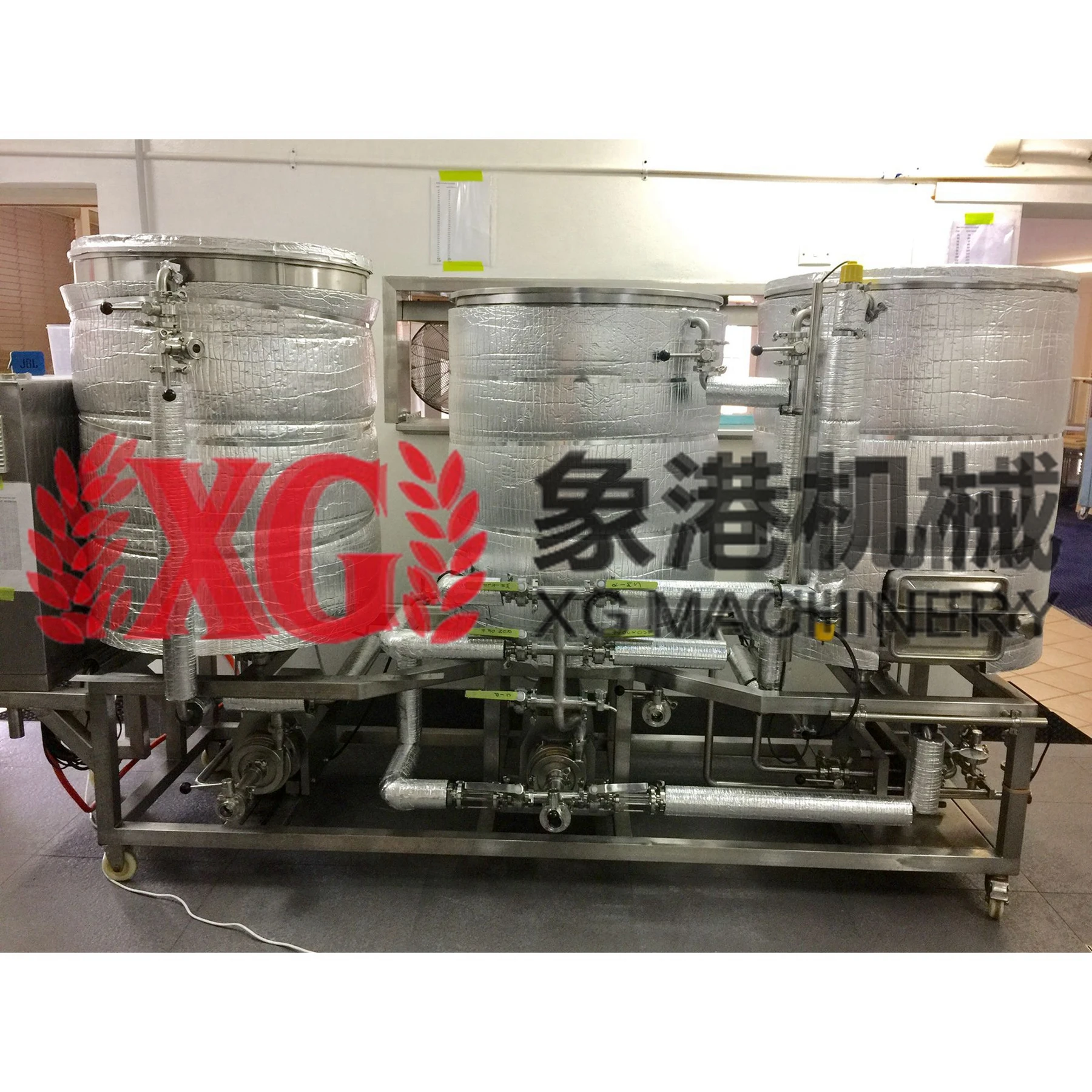 1bbl customized brewing system stainless steel electric heated combined three vessel brewhouse micro brewing equipment