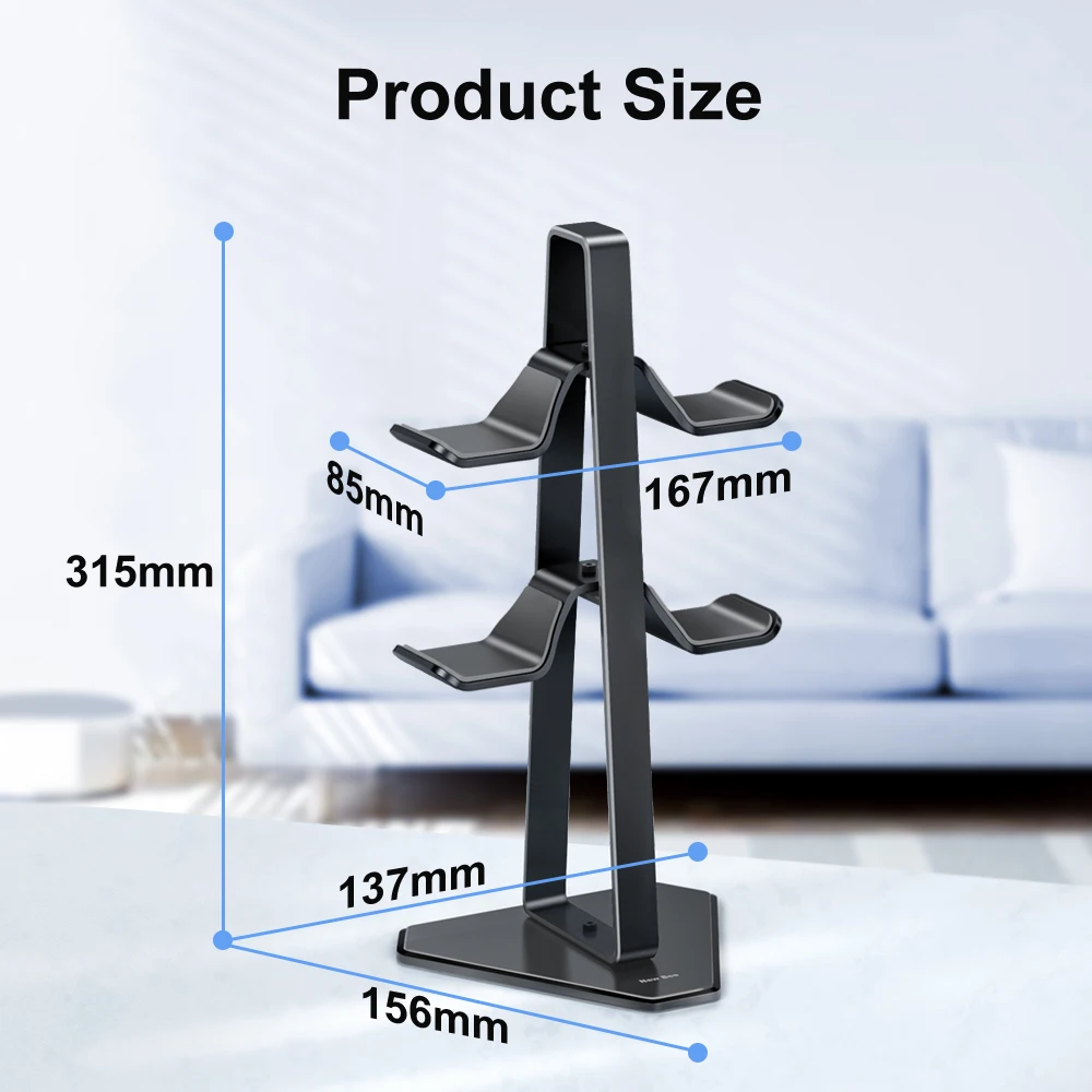 New Bee New Arrivals 2 Tiers Gaming Controller Headset Stand for PS4 PS5 One Xbox Switch Game Controller Holder